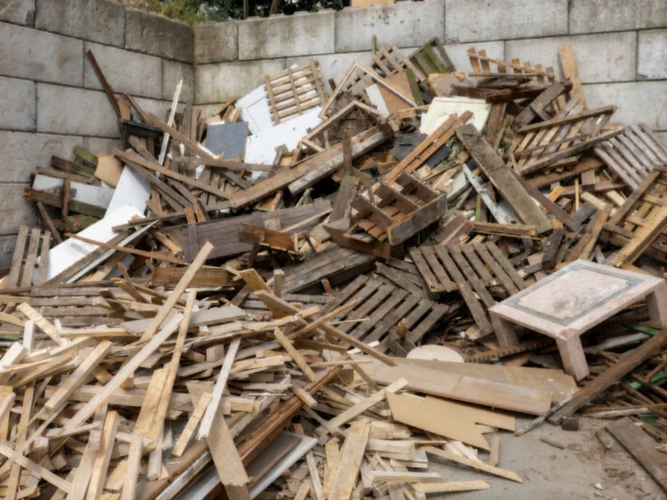 Houtafval AB aanleveren bij het recyclagepark van Devogelaere Recyclage in Anzegem voor een milieuvriendelijke verwerking.